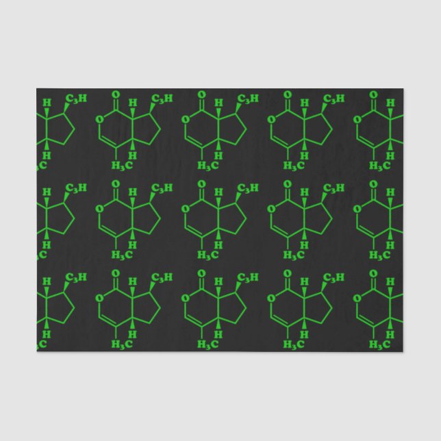 Papel De Seda Catnip Nepetalactona Fórmula Química Molecular (Frente )