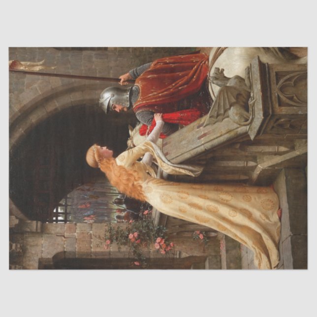 Papel De Seda Cavaleiro e Senhora (Frente )