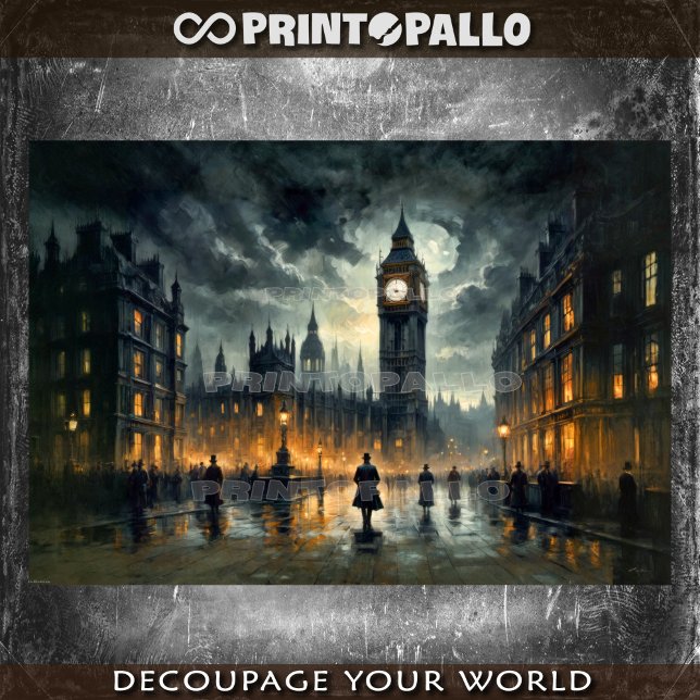 Papel De Seda Cavalheiro sob Big Ben no século XIX - (Criador carregado)