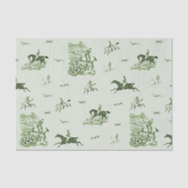 Papel De Seda Cavalheiros de Raposa Vintage Caçadores de Cavalos