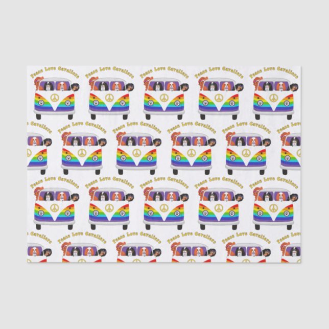 Papel De Seda Cavalheiros do Amor pela Paz, Ônibus da Paz com os (Frente )