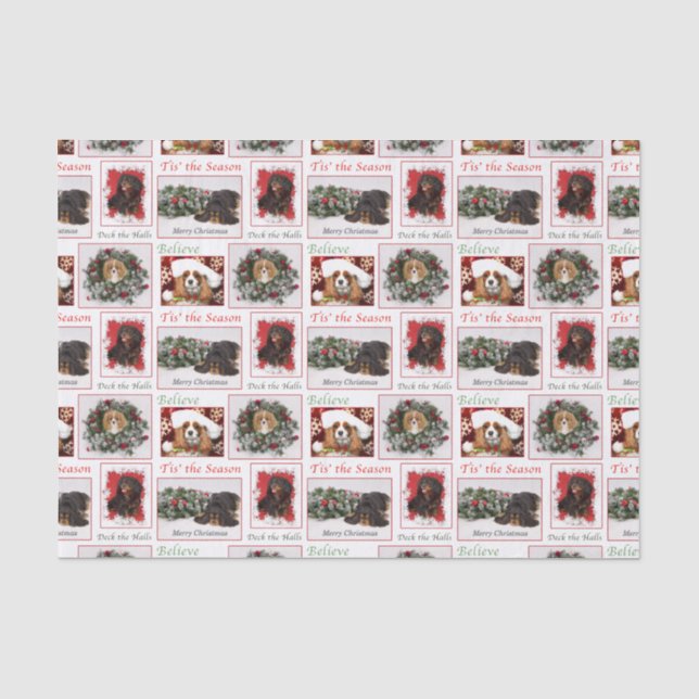 Papel De Seda Cavalier King Charles Natal (Frente )
