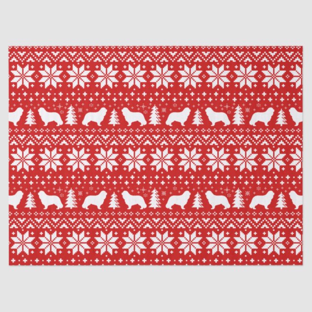 Papel De Seda Cavalier King Charles Silhouettes Natal (Frente )