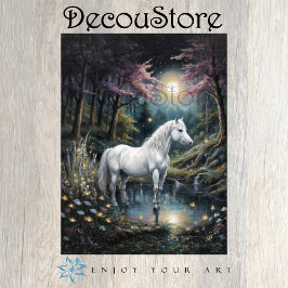 Papel De Seda Cavalo Branco em uma Desnuvem de Oásis Pacífica