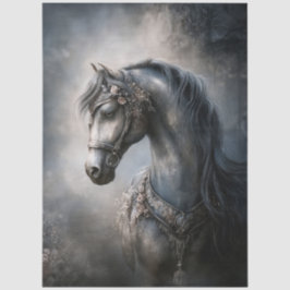 Papel De Seda Cavalo de Carrossel Gótico Antigo para Decoupage