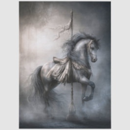 Papel De Seda Cavalo de Carrossel Gótico, Romance Sombrio para D