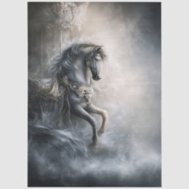 Papel De Seda Cavalo de Carrossel Gótico, Romance Sombrio para D