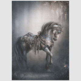 Papel De Seda Cavalo de Carrossel Gótico, Romance Sombrio para D