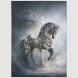 Papel De Seda Cavalo de Carrossel Inspirado em Vintage para Deco