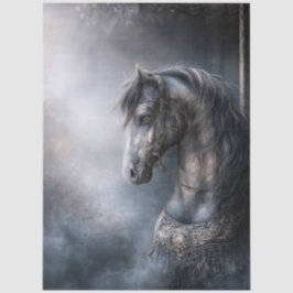 Papel De Seda Cavalo de Carrossel Whimsica de Fantasia Sombria p