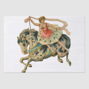Papel De Seda Cavalo de Circo e Dançarino