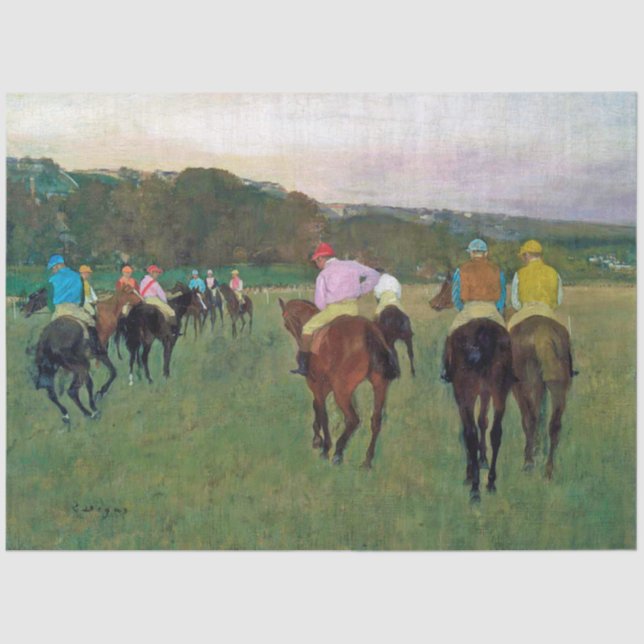Papel De Seda Cavalo de Corrida Longchamp, Edgar Degas (Frente )