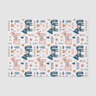 Papel De Seda Cavalo Folkart Nórdico