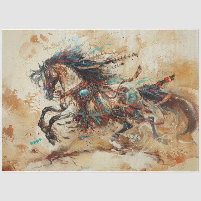 Papel De Seda Cavalo Índio (Frente )