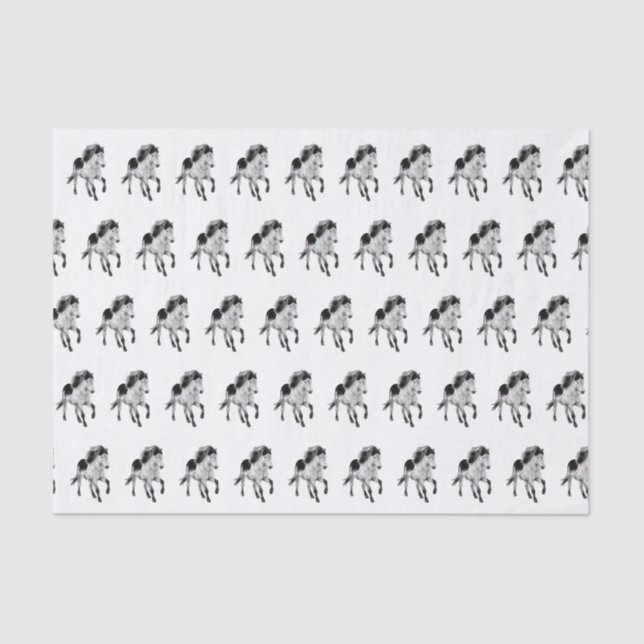 Papel De Seda Cavalo islandês em movimento (Frente )