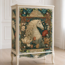 Cavalo-marinho em estilo Art Nouveau vintage de Wi