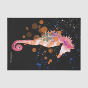 Papel De Seda Cavalo marinho - rosa