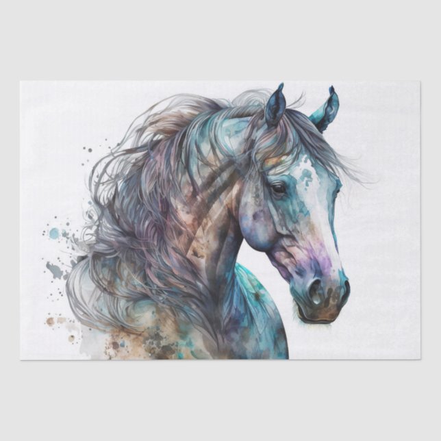 Papel De Seda Cavalo Pintado Atormentante (Frente )