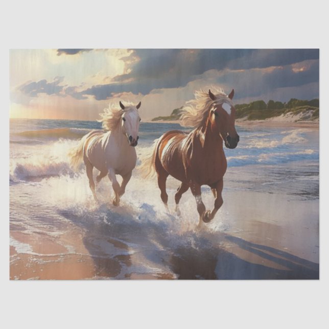Papel De Seda  Cavalos    (Frente )