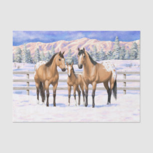 Papel De Seda Cavalos Appaloosa De Pele Escareca