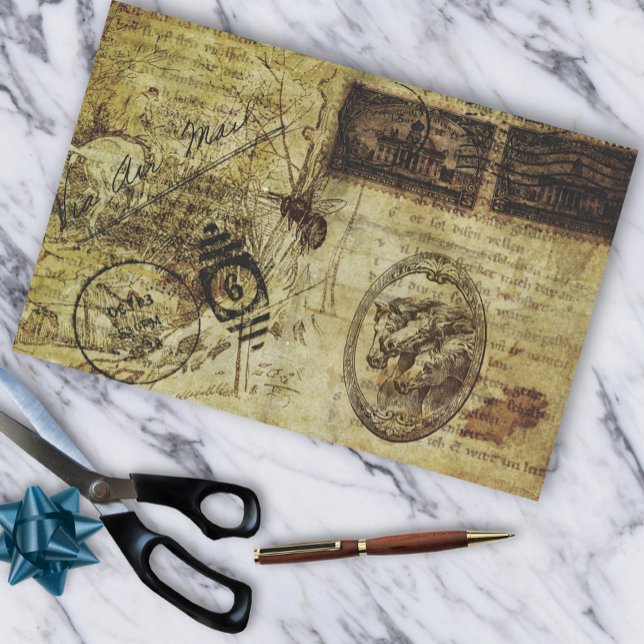 Papel De Seda Cavalos Decoupage Ephemera Vintage (Criador carregado)