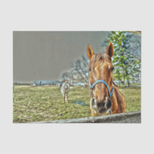 Papel De Seda Cavalos Decoupage País Rústico Ocidental Fazenda
