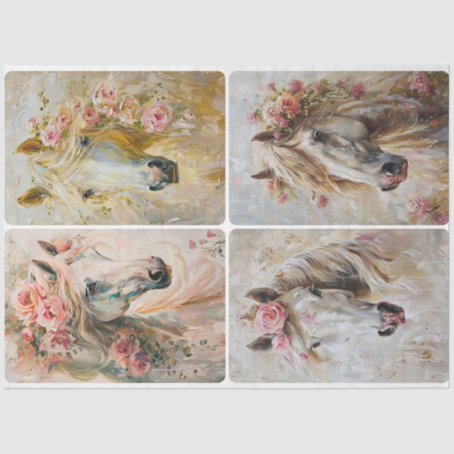 Papel De Seda Cavalos Pesados (Frente )