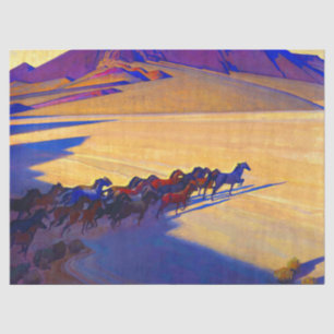 Papel De Seda Cavalos selvagens de Nevada por Maynard Dixon