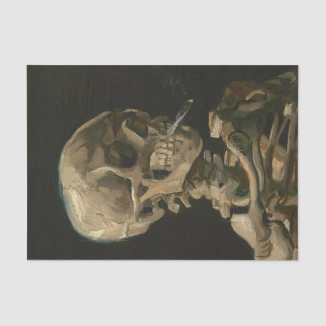 Papel De Seda Caveira Fumante (Frente )