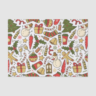 Papel De Seda Celebração Colorida de Natal