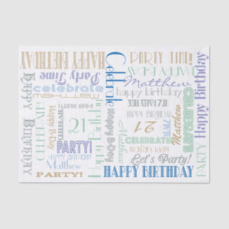 Papel De Seda Celebração de Aniversário! NOME E IDADE legal do P