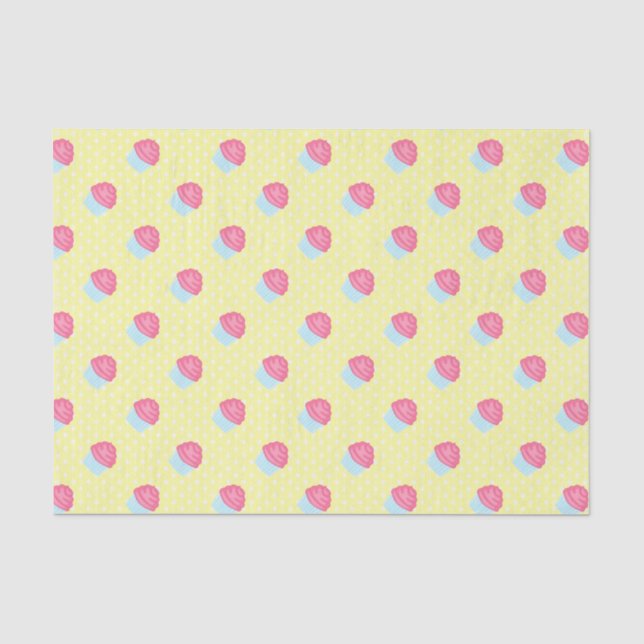 Papel De Seda Celebração do Cupcake Ballerina (Frente )