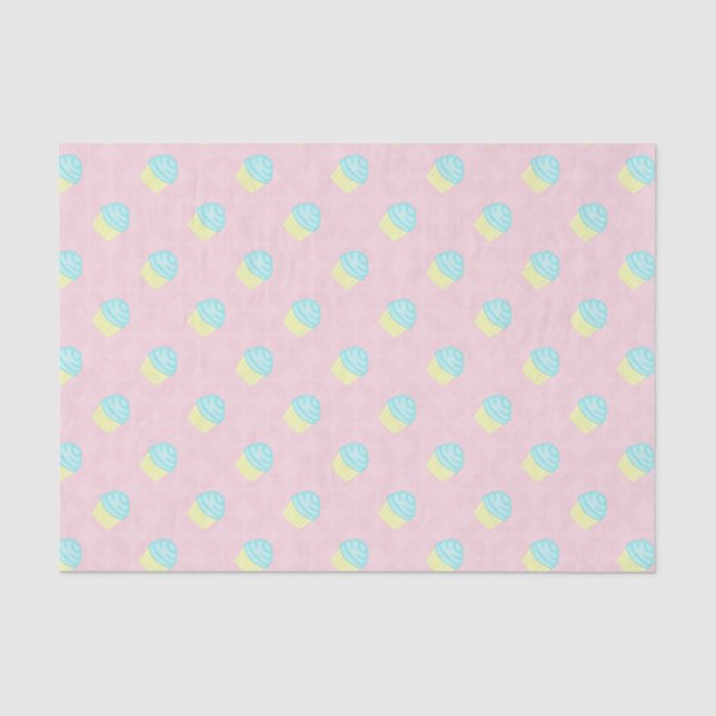 Papel De Seda Celebração do Cupcake Ballerina (Frente )