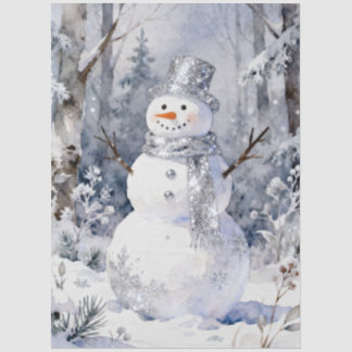 Papel De Seda Celebração Moderna do Boneco de Neve de Inverno TM