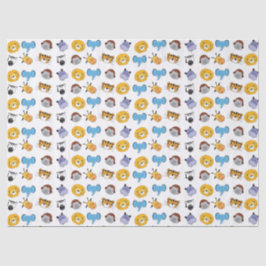 Papel De Seda Celebração Safari: Molho de Ilustração Animal