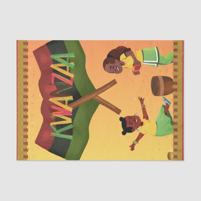 Papel De Seda "Celebrar Unidade: Um Encontro Joyful Kwanzaa" (Frente )