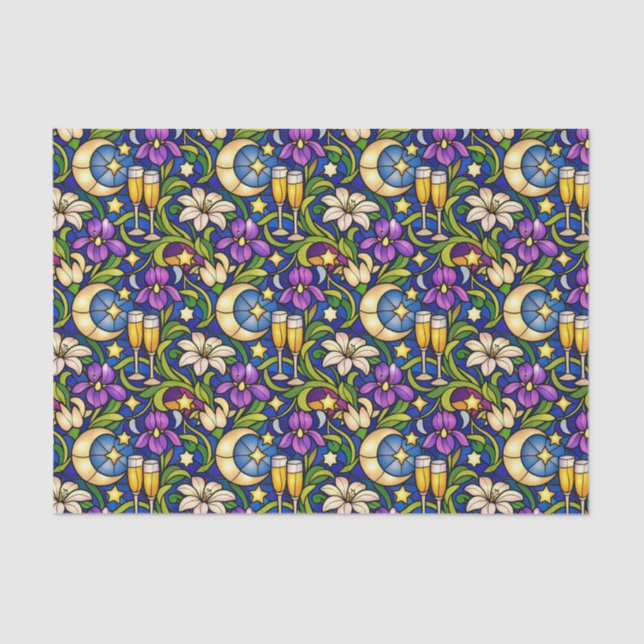 Papel De Seda Celestial Garden Toast Pattern (Frente )