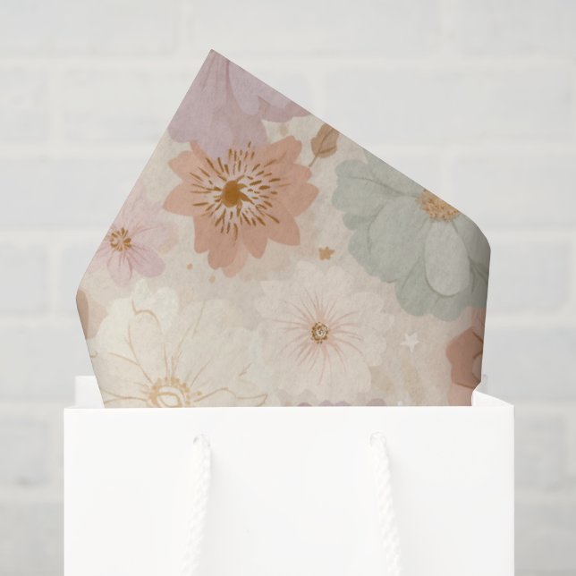 Papel De Seda Celestial Meadow Floral (Sacola de presentes)
