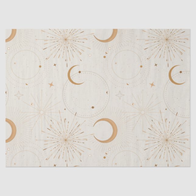 Papel De Seda Celestial space light star moon universe fabrics (Frente )