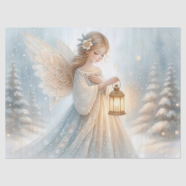 Papel De Seda Celestial Winter Angel Lantern of Comfort (Frente )
