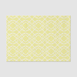 Papel De Seda Cello Soft Butter Yellow Trellis Design