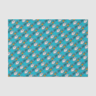 Papel De Seda Cena bonito dos peixes do elefante com coral
