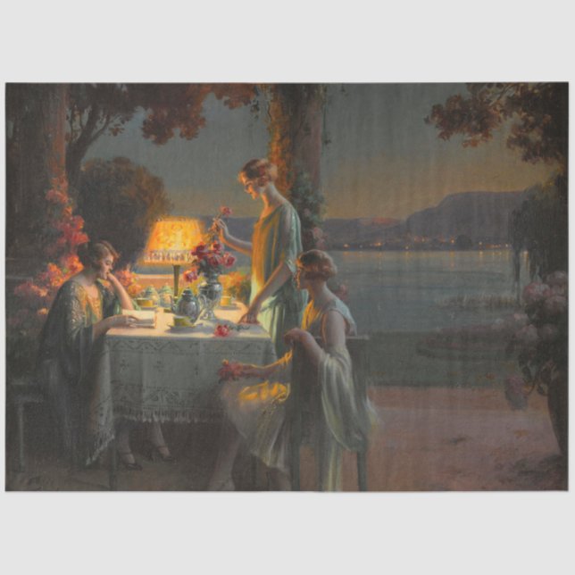 Papel De Seda Cena da Arte por Delphin Enjolras Decoupage (Frente )