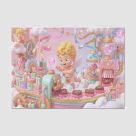 Papel De Seda Cena da Fábrica de Presentes Mágicos do Cupido em