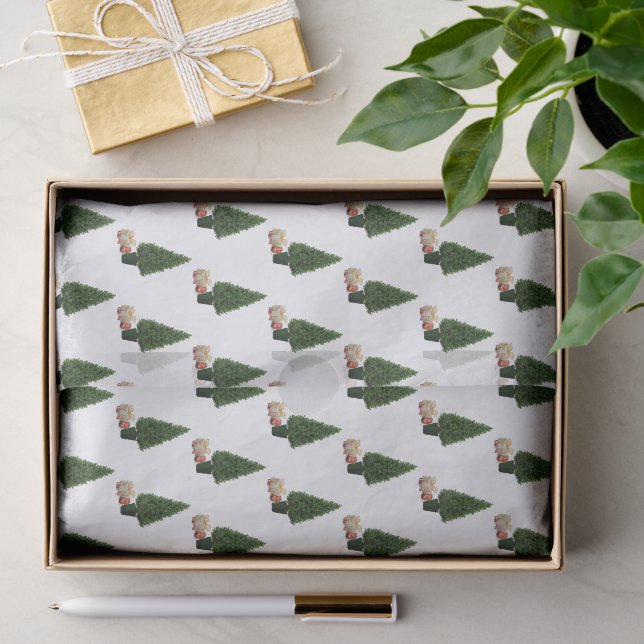 Papel De Seda Cena de Natal Quinta Branca (Presente)