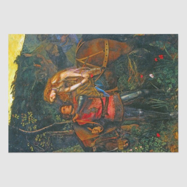 Papel De Seda Cena medieval bonita 4 Decoupage do &Horse do (Frente )