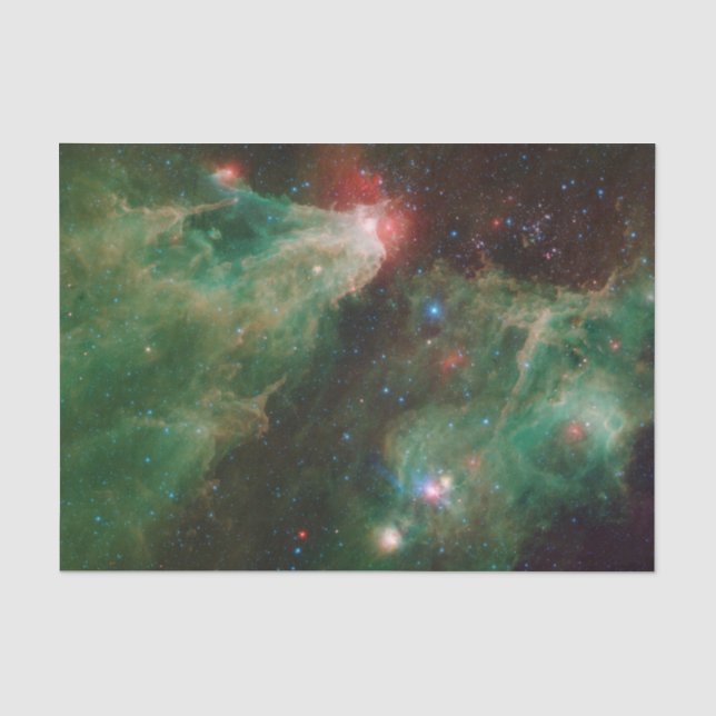 Papel De Seda Cepheus B e C Nebulosa Verde (Frente )