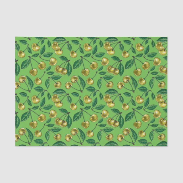 Papel De Seda Cerejas amarelas (Frente )