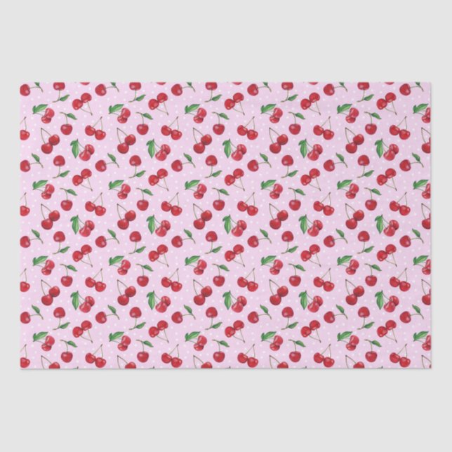 Papel De Seda Cerejas doces frescas (Frente )