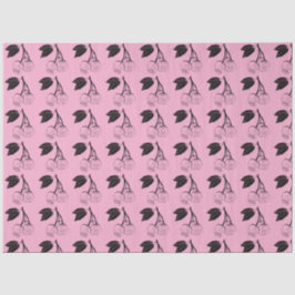 Papel De Seda Cerejas negras em PInk